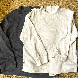 Zara Boys Mock Neck Long Sleeve Tees
